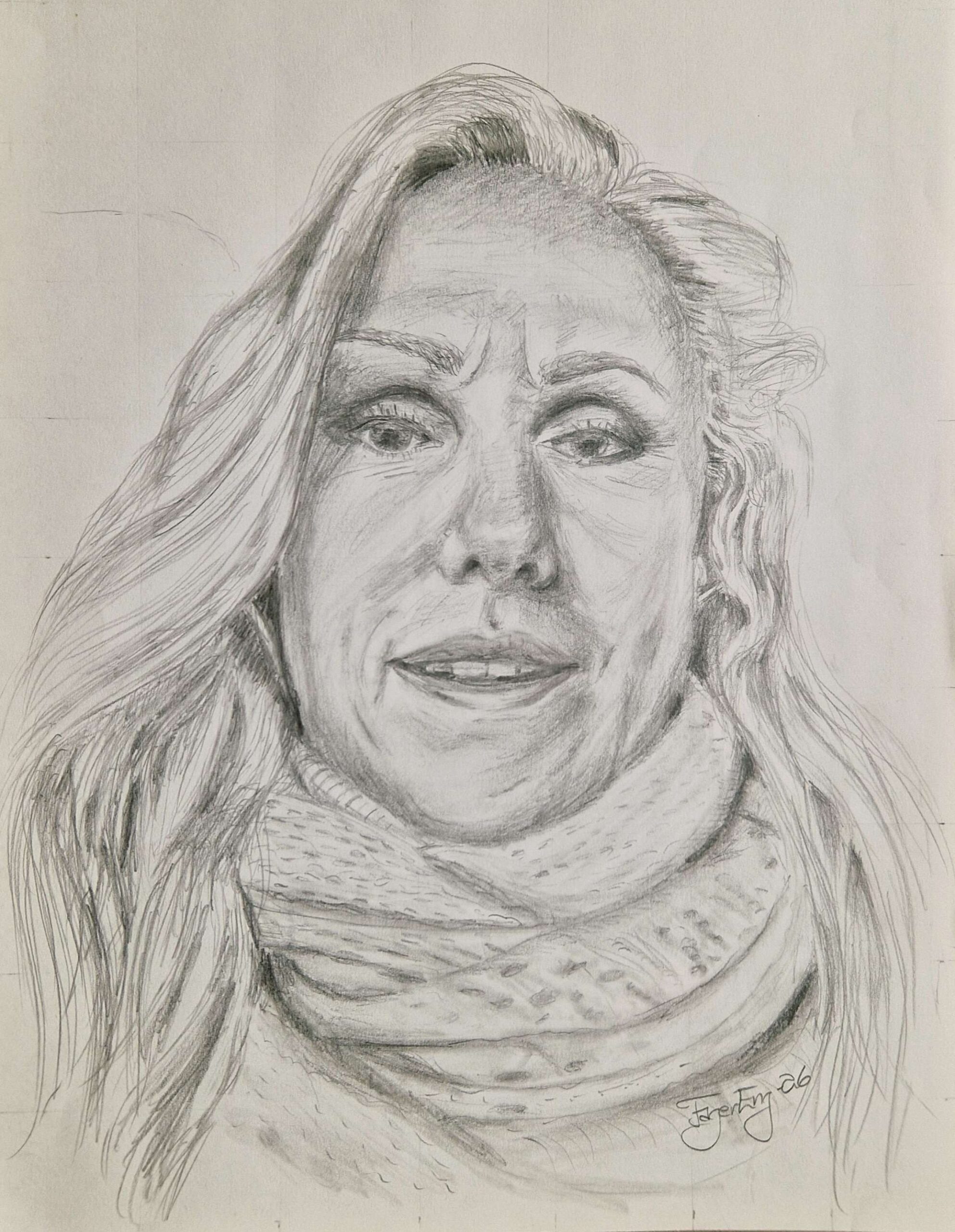 Selfportrait 2B pencil